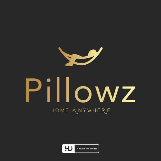 Pillowz Home Anywhere - Hotel Logo Design - Travel Logo Design - Vacation Logo Design - Pictorial Mark Logo Design - Indian Logo Design - Corporate Logo Design - Graphic Designer Service in Hyderabad-2
