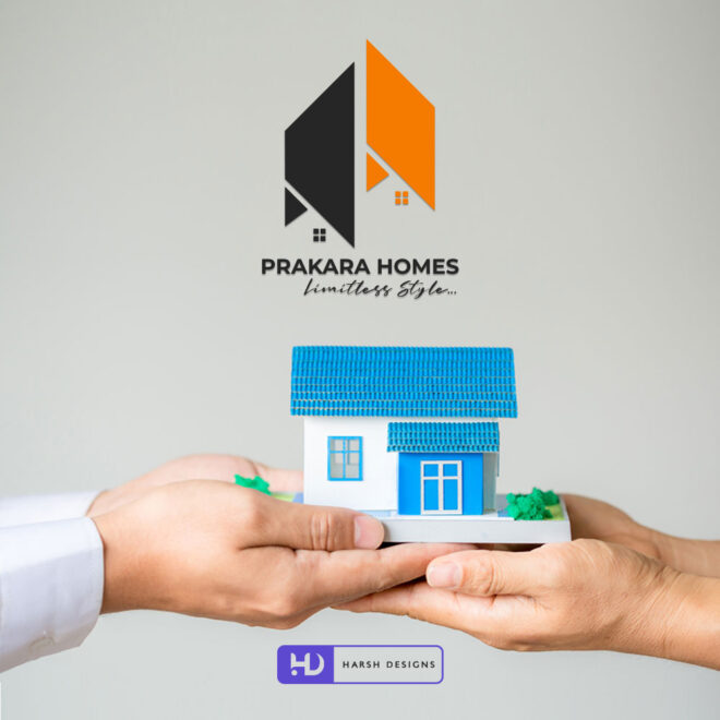 Prakara Homes Limitless Style real estate and construction abstract logo design for corporate branding created by Harsh Designs (1)