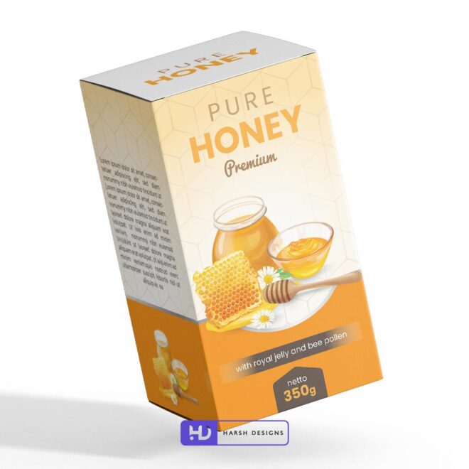 Pure Honey Premium Outer Box and Label Design, Product Design in Hyderabad, Package Design and Graphic Design Service in Hyderabad (1)