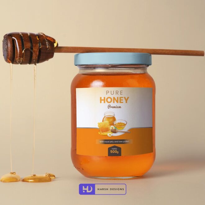 Pure Honey Premium Outer Box and Label Design, Product Design in Hyderabad, Package Design and Graphic Design Service in Hyderabad (3)