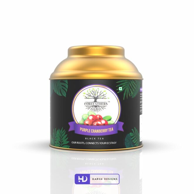 Purple Cranberry Tea Label Design, Forefathers Product Design in Hyderabad, Package Design and Graphic Design Service in Hyderab (1)