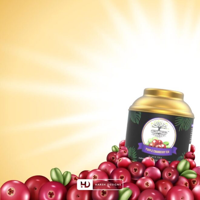 Purple Cranberry Tea Label Design, Forefathers Product Design in Hyderabad, Package Design and Graphic Design Service in Hyderab (2)