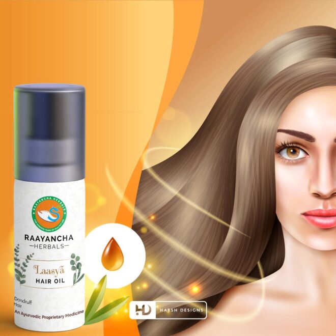 Rayancha Herbals Laasya Hair Oil Label Design, Product Design in Hyderabad, Package Design and Graphic Design Service in Hyderab (2)