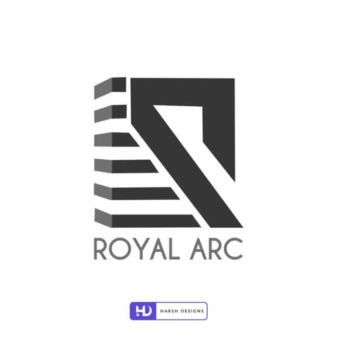 Royal Arc - Real Estate Logo Design - Construction Logo Design - Abstract Logo Design - Indian Logo Design - Corporate Logo Design - Graphic Designer Service in Hyderabad-2