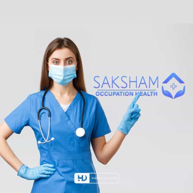 Saksham Occupation Health - Health Care Logo Design - Medical Logo Design - Abstract Logo Design - Corporate Logo Design - - Graphic Design Service in Hyderabad - Logo Design Service in Hyderabad