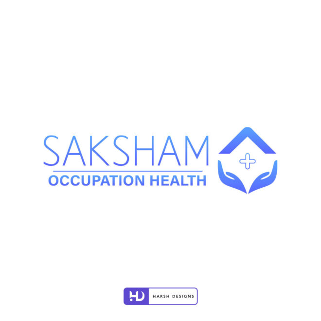Saksham Occupational Health abstract medical logo design for hospital and healthcare corporate branding created by Harsh Designs (2)