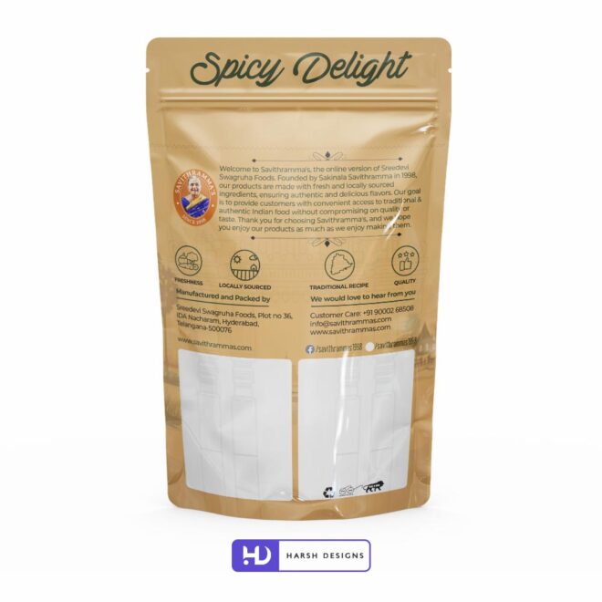 Savitramma's Pickle Pouch Packaging Design, Product Design, Label Design and Packaging Design Service in Hyderabad (2)