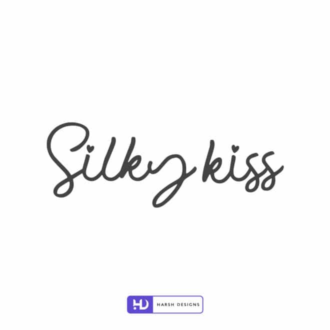 Silky Kiss - WordMark Design - Hand Made Soap Logo Design - Logo Design Service in Hyderabad-1