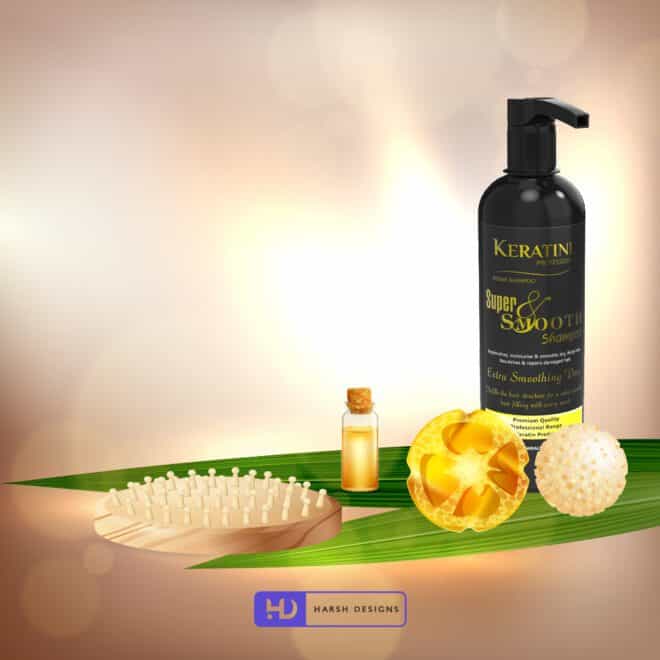 Smooth Shampoo - Keratini - Product Design - Lable Designs - Package Design - Graphic Designing Service in Hyderabad 2