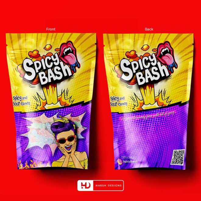 Spicy Bash Pouch Packaging Design, Product Design in Hyderabad, Package Design and Graphic Design Service in Hyderabad (1)