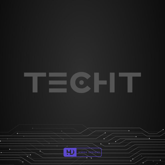 TECHT wordmark logo design for IT company and corporate branding created by Harsh Designs logo design service in Hyderabad, India (1)