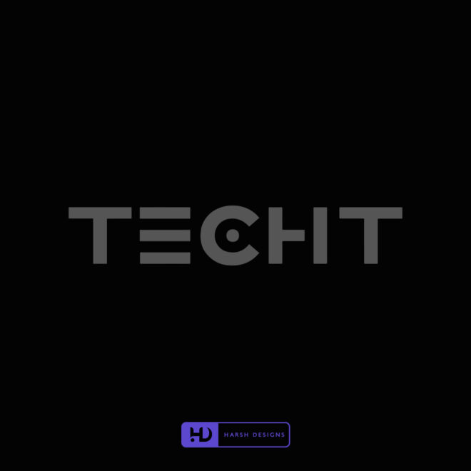 TECHT wordmark logo design for IT company and corporate branding created by Harsh Designs logo design service in Hyderabad, India (2)