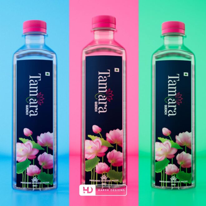 Tamara Quench Water Bottle Label Design, Product Design, Package Design and Packaging Design Service in Hyderabad (2)