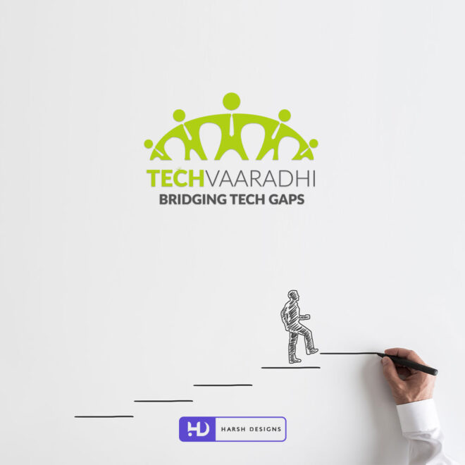 Tech Vaaradhi Bridging Tech Gaps combination logo design for IT and web development corporate branding created by Harsh Designs (1)