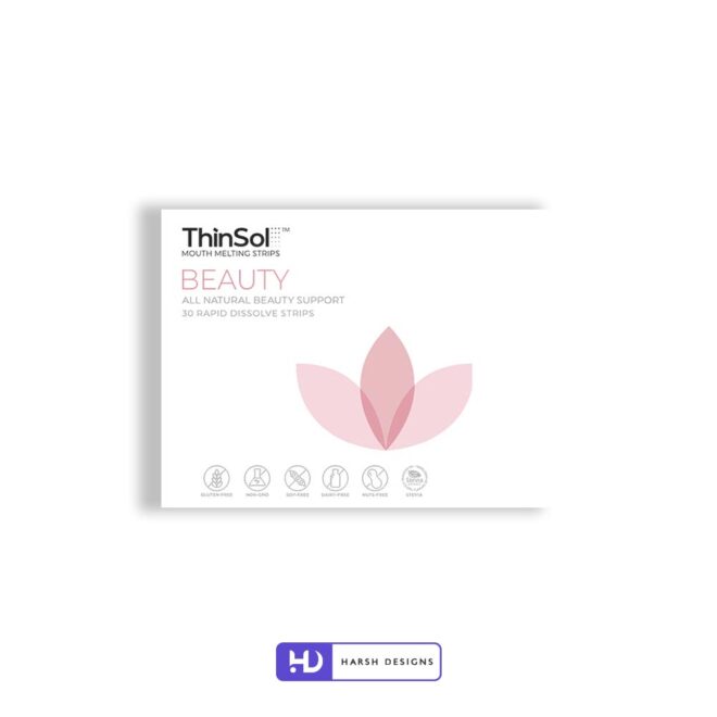 ThinSol Beauty Outer Box and Pouch Packaging Design, Product Design, Package Design and 3D Modeling Service in Hyderabad