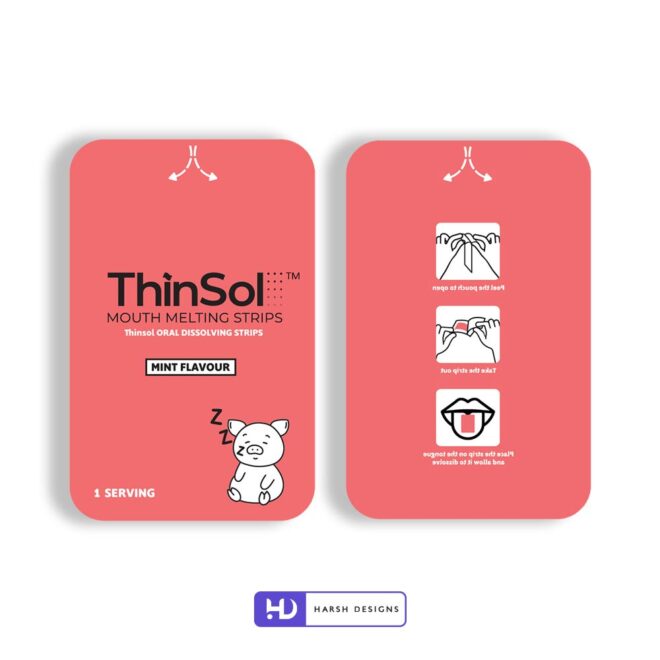 ThinSol Mouth Melting Strips Packaging Design, Product Design, Package Design and 3D Modeling Service in Hyderabad