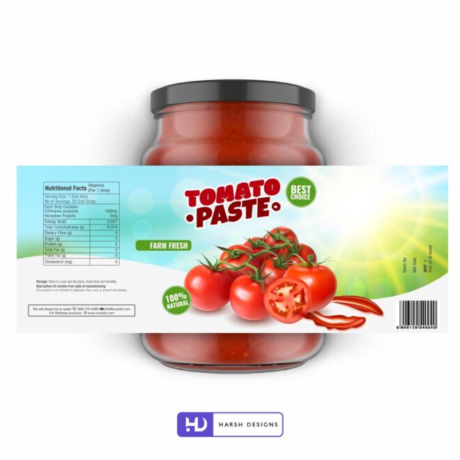 Tomato Paste Label Design, Product Design in Hyderabad, Package Design Service in Hyderabad and Label Design Service in Hyderabad (1)