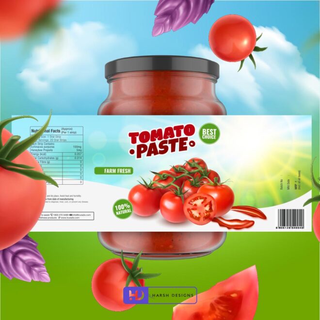 Tomato Paste Label Design, Product Design in Hyderabad, Package Design Service in Hyderabad and Label Design Service in Hyderabad (2)
