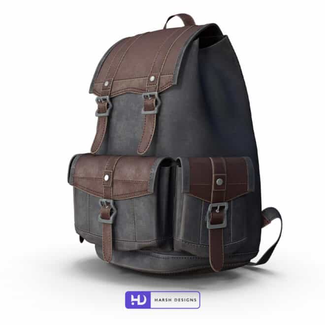 Travel Bag Leather - 3D Modeling for Product Packaging in Hyderabad, India 2