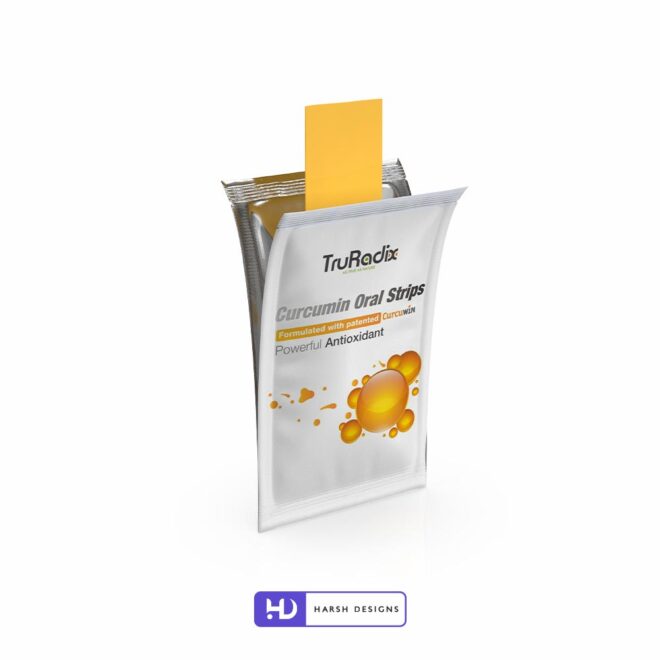 TruRadix Curcumin Oral Strips Package Design, Product Design, Label Design and Packaging Design Service in Hyderabad (3)