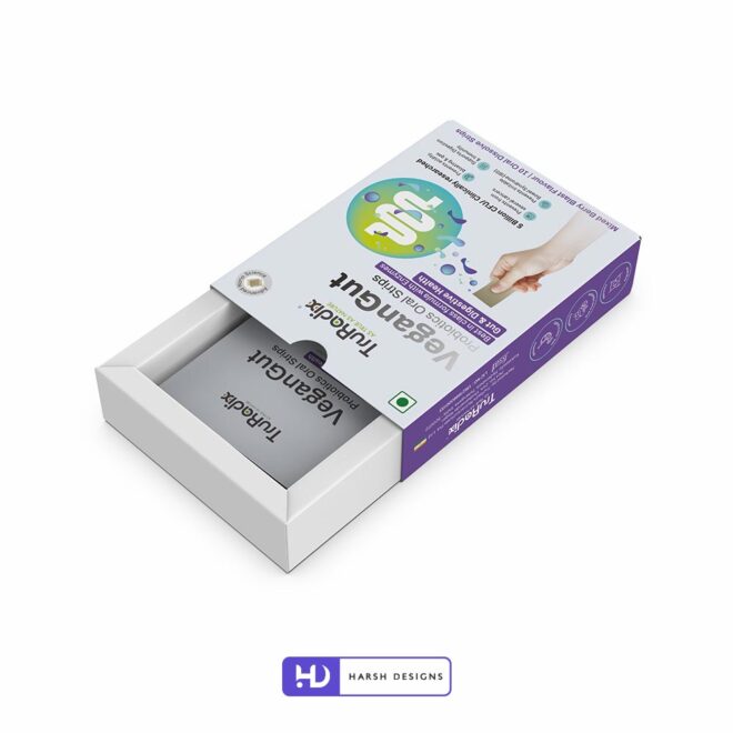 TruRadix Vegan Gur Probiotics Oral Strips Package Design, Product Design, Package Design and 3D Modeling Service in Hyderabad (1)