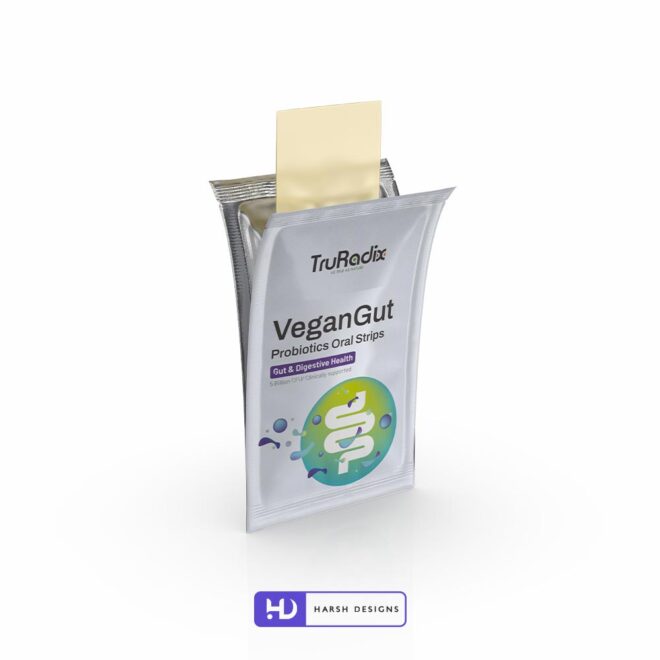 TruRadix Vegan Gur Probiotics Oral Strips Package Design, Product Design, Package Design and 3D Modeling Service in Hyderabad (3)