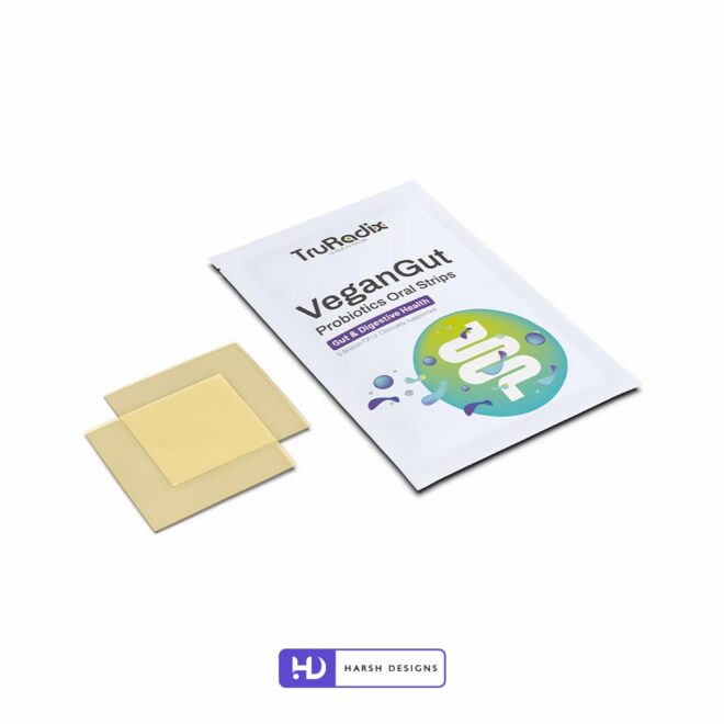 TruRadix Vegan Gur Probiotics Oral Strips Package Design, Product Design, Package Design and 3D Modeling Service in Hyderabad (4)