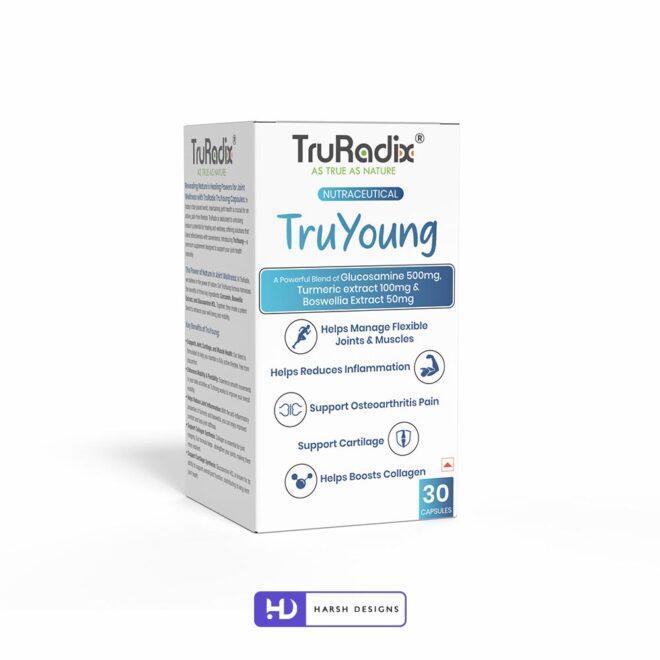 TruYoung Capsules Package and Label Design, TruRadix Product Design, Package Design and Packaging Design Service in Hyderabad (2)