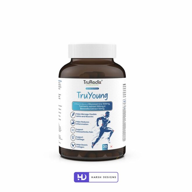 TruYoung Capsules Package and Label Design, TruRadix Product Design, Package Design and Packaging Design Service in Hyderabad (3)