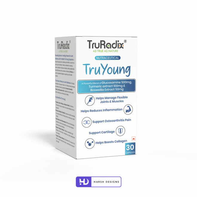 TruYoung Capsules - TruRadix Products - Product Design - Lable Designs - Package Design - Graphic Designing Service in Hyderabad 3