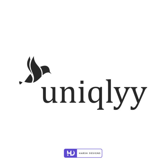 Uniqlyy online ecommerce pictorial mark logo design with hummingbird concept for shopping and nature-inspired branding created b (2)