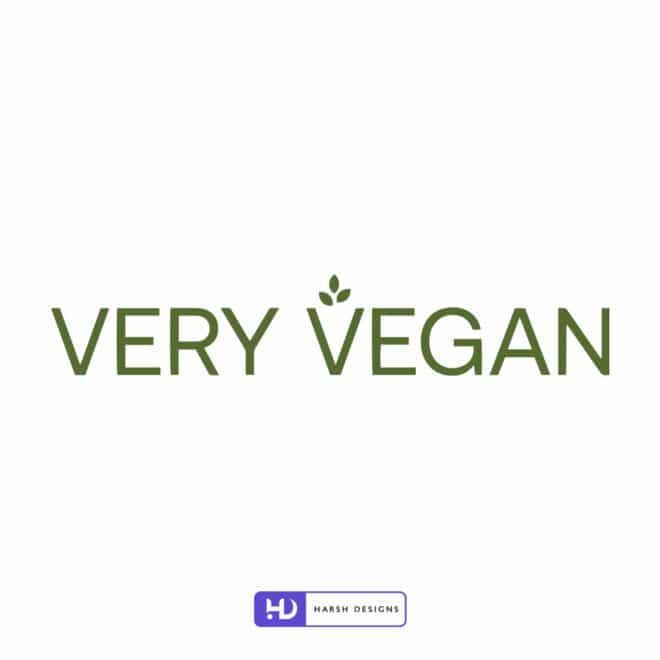 Very Vegan - WordMark Design - Food Logo Design - Logo Design Service in Hyderabad-1