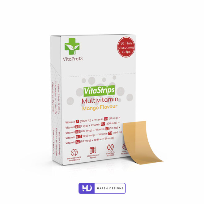 Vita Strips Dissolve Oral Strips 3D Product Packaging Visualization Harsh Designs 3D Modeling Packaging Service in India (3)