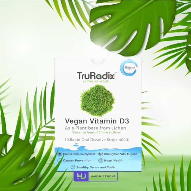 Vitamin D3 Orally Dissolving Strips 2 - Forefathers Products - TruRadix Products - Product Design - Lable Designs - Package Design - Graphic Design Service in Hyderabad - Product Design service in Hyderabad - Package Design service in Hyderabad