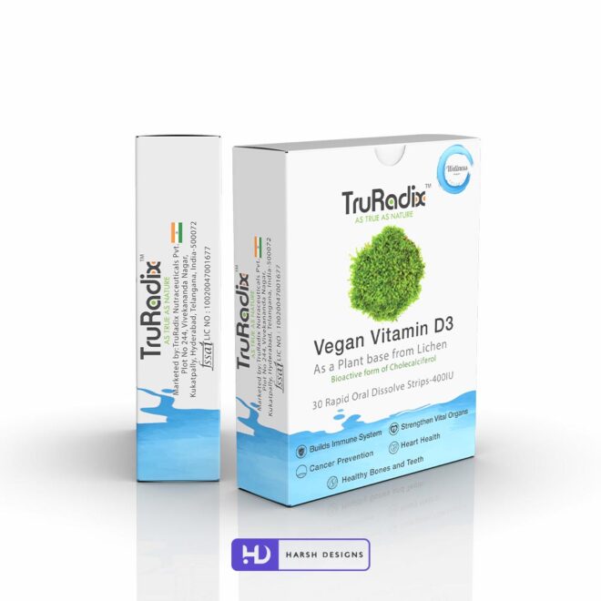 Vitamin-D3-Orally-Dissolving-Strips---Forefathers-Products---TruRadix-Products---Product-Design---Lable-Designs---Package-Design---Graphic-Designing-Service-in-Hyderabad