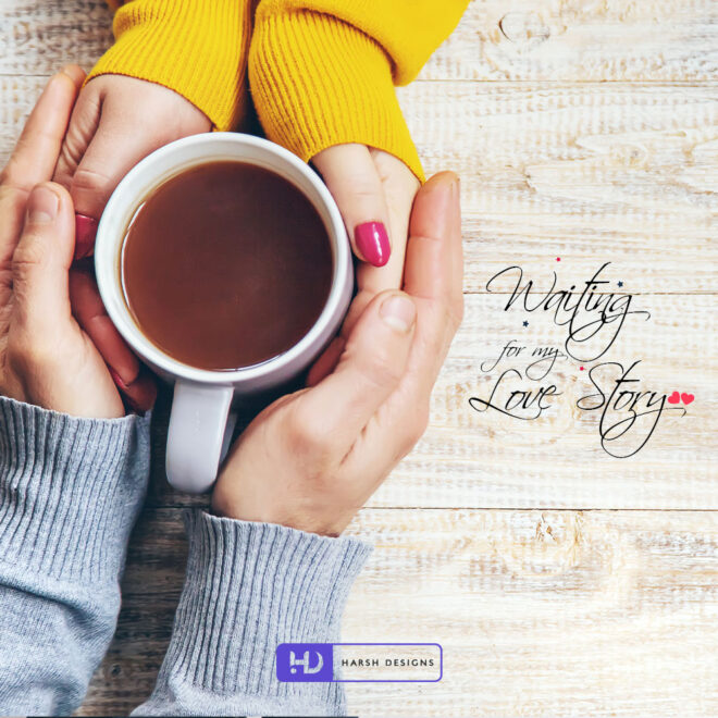 Waiting for My Love Story movie title wordmark logo design for short film and couple branding created by Harsh Designs graphic d (1)