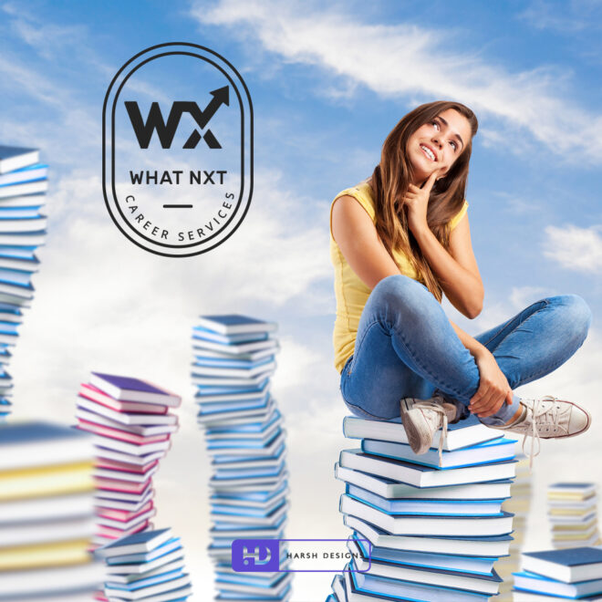 What Nxt Career Services monogram logo design for education and higher studies corporate branding created by Harsh Designs graphic designer service in Hyderabad, India (1)