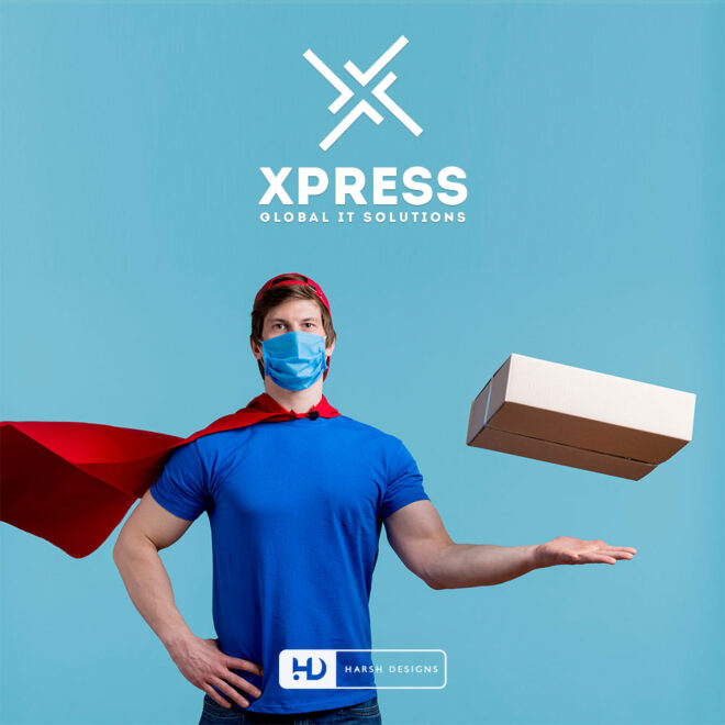 XPRESS Global IT Solutions monogram logo design for web development and technology corporate branding created by Harsh Designs g (1)