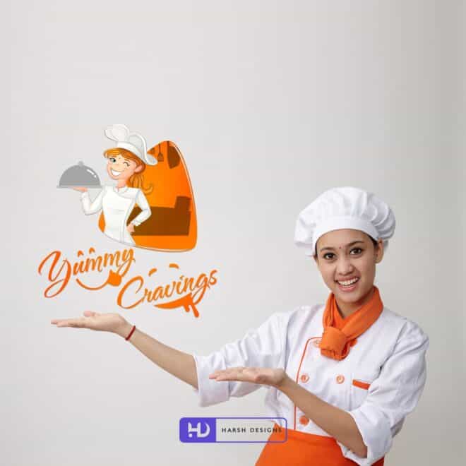 Yummy Cravings - Craving Logo - Mascots Logo Design - Kitchen Logo Design - Cook Logo Design - Corporate Logo Design - - Graphic Design Service in Hyderabad - Logo Design Service in Hyderabad