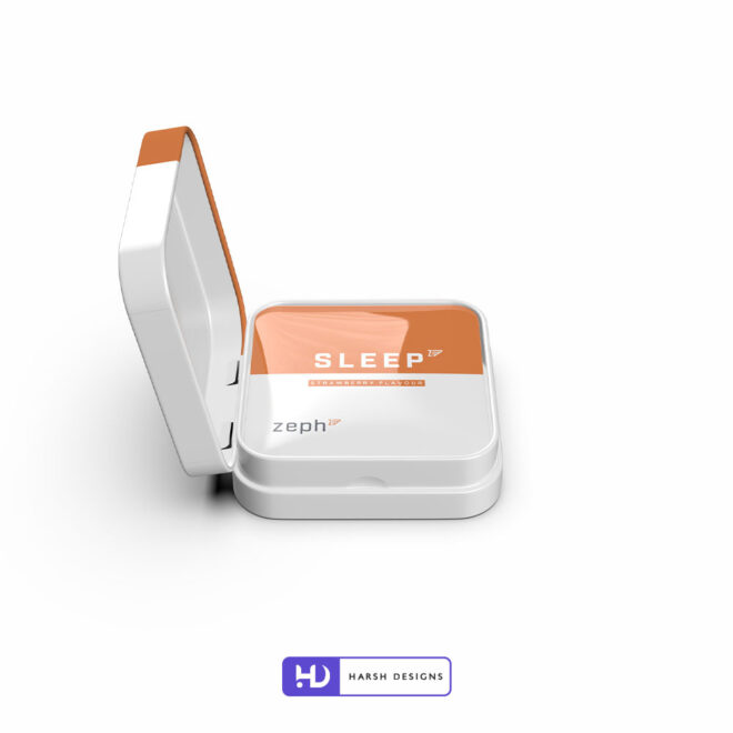 Zeph Sleep Oral Strips 3D Product Packaging Visualization Harsh Designs 3D Modeling for Product Packaging in Hyderabad (5)