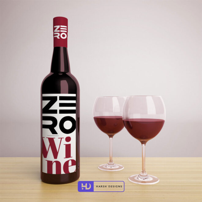 Zero wordmark logo design for wine and beverage branding created by Harsh Designs logo design service in Hyderabad, India (1)