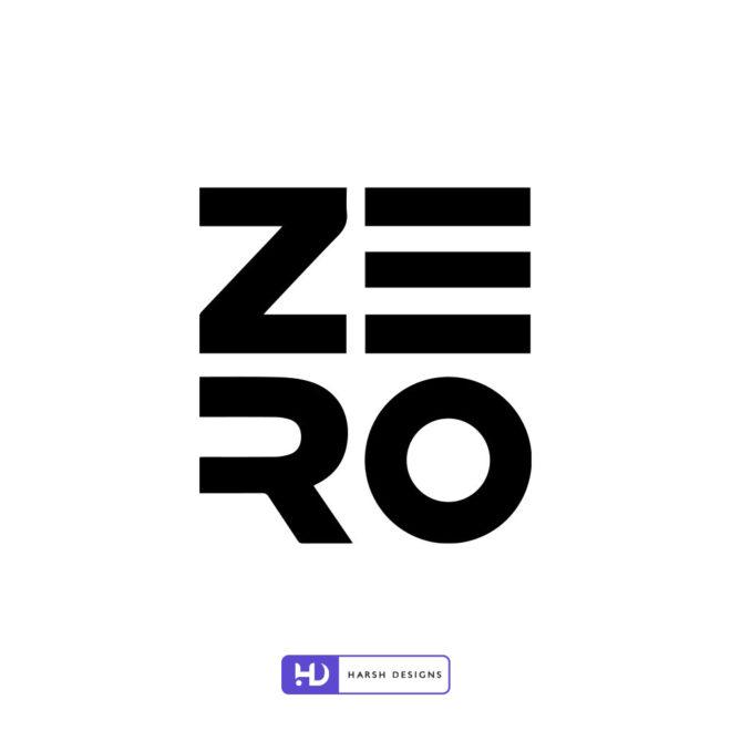 Zero wordmark logo design for wine and beverage branding created by Harsh Designs logo design service in Hyderabad, India (2)