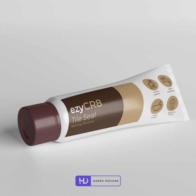 ezy CR8 Tile Seal Tube Packaging Design, Product Design in Hyderabad, Package Design and Graphic Design Service in Hyderabad