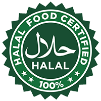 Halal Food Certified 100% Logo
