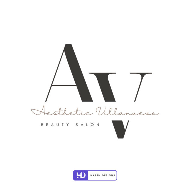 Aesthetic-Villanueva-Makeup-Logo-Design-Service-in-Hyderabad-Monogram-Logo-Design-1