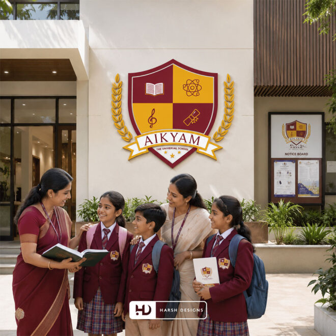 Aikyam-The-Universal-School-Education-School-Logo-Design-Service-in-Hyderabad-Emblem-Logo-Design-2
