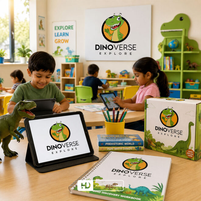 DinoVerse-Education-App-Kids-Learning-App-Logo-Design-Service-in-Hyderabad-Mascot-Logo-Design-2