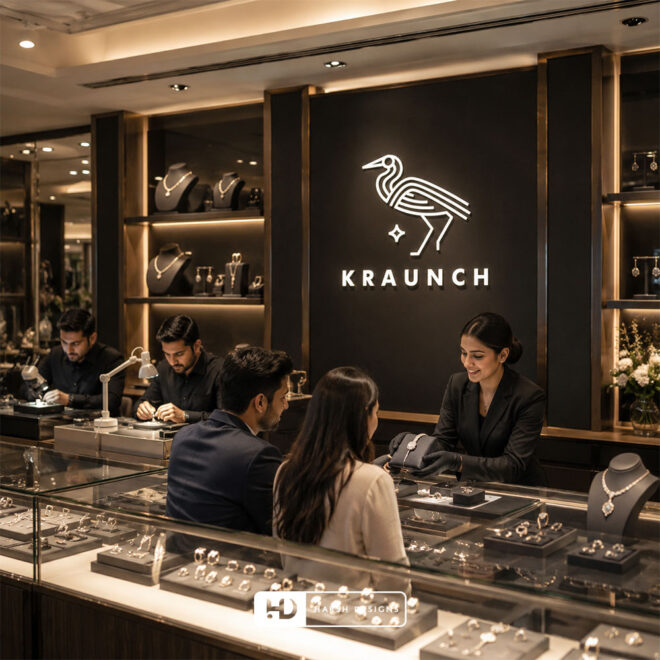 KRAUNCH-Jewellery-Logo-Design-Service-in-Hyderabad-Combination-Mark-Logo-Design-2