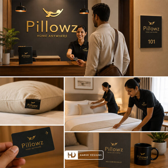 Pillowz-Home-Anywhere-Daily-Rental-House-Service-Logo-Design-Service-in-Hyderabad-Combination-Mark-Logo-Design-2