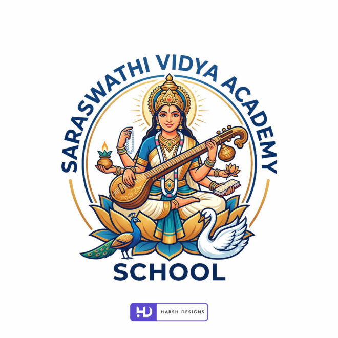 Saraswathi-Vidhya-Academy-Education-Academy-Logo-Design-Service-in-Hyderabad-Emblem-Logo-Design-1
